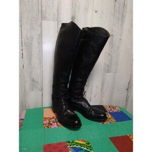 Dehner Omaha Boots Women 8D Black Leather Laced Police Trooper Equestrian Riding